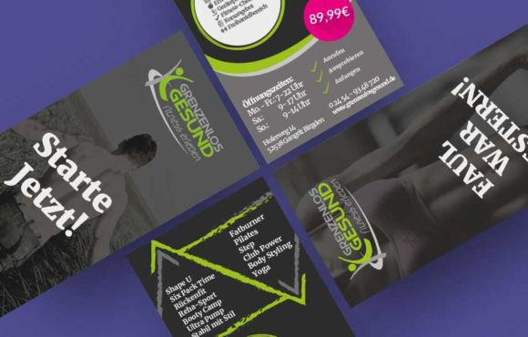 Flyer Design Grenzenlos Gesund