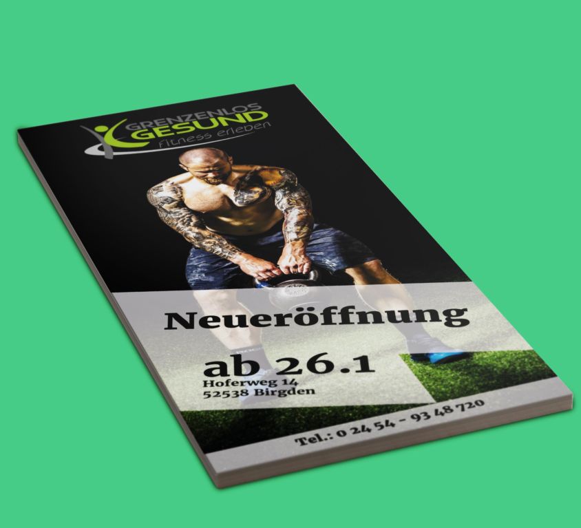 Flyer Design Grenzenlos Gesund
